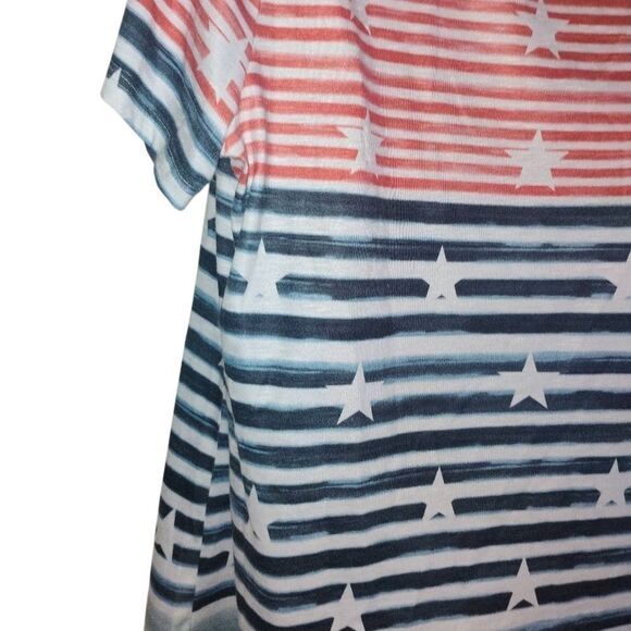 Thomas & Olivia Red and Blue Boxy Relaxed T-Shirt - Picture 2 of 11